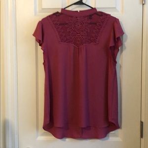 Express High Neck Lace Blouse